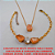 CONJUNTO NO BRUTO PRONTO PARA O BANH0  COM PULSEIRA E GARGANTILHA CORRENTE CADEADO (M-0188) 11,8GR - COM BASE EM ALTA FUSÃO - E ZIRCONIAS COLORIDA - BRU0039A - Imagem 1