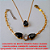 CONJUNTO NO BRUTO PRONTO PARA O BANH0  COM PULSEIRA CORRENTE CADEADO (M-0188)  (gargantilha com corrente veneziana 45cm)11,8GR -  COM BASE EM ALTA FUSÃO - E ZIRCONIAS COLORIDA BRU2546 - Imagem 2
