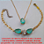 CONJUNTO NO BRUTO PRONTO PARA O BANH0  COM PULSEIRA CORRENTE CADEADO (M-0188)  (gargantilha com corrente veneziana 45cm)11,8GR  - COM BASE EM ALTA FUSÃO - E ZIRCONIAS COLORIDA BRU0663 - Imagem 1