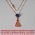 GARGANTILHA NO BRUTO PRONTO PARA O BANHO COM CORRENTE VENEZIANA DE 45CM - COM PEDRA  DE ZIRCONIA AZUL 10X10 - (GI)  - 2X1,5CM  - PESO 4,4GR - BRU2554 - Imagem 3