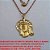 GARGANTILHA NO BRUTO PRONTO PARA O BANHO -  GARGANTILHA COM CORRENTE SINGAPURA E  PINGENTE DIAMANTADO DE JESUS CRISTO -  TAMANHO 44,0CM - PESO 2,2GR - BRU1509 - Imagem 2