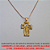 GARGANTILHA NO BRUTO PRONTO PARA O BANHO CORRENTE L11 DE 45CM - JESUS CRISTO NA CRUZ 3,7GR - PINGENTE 2,5X1,5CM - BRU3521 - Imagem 1