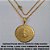 GARGANTILHA BRUTO PRONTO PARA BANHO  PESO TOTAL 4,2GR) COM CORRENTE SINGAPURA DE 45CM(828) MEDALHA 25MM C/ SÃO FRANCISCO  ESTAMPADO - COM ORAÇÃO - BRU4575 - Imagem 1