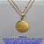 GARGANTILHA NO BRUTO PRONTO PARA O BANHO COM CORRENTE CADEADO  DE 45CM -(4213) MEDALHA  20MM ENTREGO CONFIO ACEITO AGRADEÇO - PESO 4.0GR BRU5711 - Imagem 2