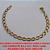 PULSEIRA NO BRUTO PRONTO PARA O BANHO COM CORRENTE ELLO 1X1 - PESO 3,0GR -  PULSEIRA COM 18CM - BRU2190 - Imagem 1
