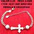 PULSEIRA NO BRUTO PRONTO PARA O BANHO COM CRUCIFIXO E PEROLA DE 8MM PESO TOTAL 4.9GR COM 17CM+EXTENSOR REF.BRU706B - Imagem 3
