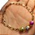 Pulseira Ajustável  no Bruto Pronto Para Banho Com Bola Em Acrilico Peso: 3,7 gramas(ROBER) REF: BRU142 - Imagem 1