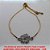 PULSEIRA NO BRUTO PRONTO PARA O BANHO  AJUSTAVEL COM CORRENTE VENEZIANA  - COM  FLOR EM ALTA FUSÃO - 3,4GR - BRU0448 - Imagem 1