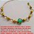 PULSEIRA NO BRUTO PRONTO PARA O BANHO -  PULSEIRA FEMININA COM PEDRA DE ZIRCONIA  VERDE COM BASE EM ALTA FUSÃO 10x10 E  BOLINHAS + EXTENSOR - LARG. DAS BOLINHAS  0,6CM - TAMANHO 22,5CM - PESO 6,0GR - BRU3210 - Imagem 1