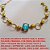PULSEIRA NO BRUTO PRONTO PARA O BANHO -  PULSEIRA FEMININA COM PEDRA DE ZIRCONIA  AZUL COM BASE EM ALTA FUSÃO 10x10  E  BOLINHAS + EXTENSOR - LARG. DAS BOLINHAS  0,6CM - TAMANHO 23,2CM - PESO 6,0GR - BRU3207 - Imagem 1