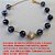 PULSEIRA NO BRUTO PRONTO PARA O BANHO -  PULSEIRA FEMININA COM CRISTAL NEGRO  SEXTAVADO E ZIRCONIA 10x10 + EXTENSOR -  LARG. DAS PÉROLAS 9MM - TAMANHO 27,5CM -  PESO 13,7GR - BRU3126 - Imagem 2