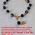 PULSEIRA NO BRUTO PRONTO PARA O BANHO -  PULSEIRA FEMININA COM CRISTAIS NEGRO  SEXTAVADO E PINGENTE DE CORAÇÃO - LARG.  DOS CRISTAIS 1,0CM - TAMANHO 21,OCM - PESO 13,6GR - BRU3131 - Imagem 3
