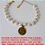 PULSEIRA NO BRUTO PRONTO PARA O BANHO -  PULSEIRA FEMININA DE PÉROLA + EXTENSOR E MEDALINHA COM PÉZINHOS  - LARG. DAS PÉR.  7MM - TAMANHO 27,6CM - PESO 8,3GR - BRU3144 - Imagem 3
