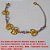 PULSEIRA NO BRUTO PRONTO PARA O BANHO -  PULSEIRA FEMININA COM BOLAS DE CRISTAL E LAÇOS - LARG. DAS BOL. 5MM - TAMANHO 18,4CM -  PESO 2,6GR - BRU3153 - Imagem 1