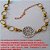 PULSEIRA NO BRUTO PRONTO PARA O BANHO -  PULSEIRA FEMININA COM BOLINHAS DE LATÃO E  CONECTOR DE ''FLOR'' VAZADA + EXTENSOR E FECHO  LAGOSTA - LARG. DA BOL. 5MM - TAMANHO 17,4CM -  PESO 5,0GR - BRU3292 - Imagem 1