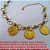 PULSEIRA NO BRUTO PRONTO PARA O BANHO -  PULSEIRA FEMININA COM BOLINHAS DE LATÃO E  MEDALHAS DE SÃO BENTO + EXTENSOR E FECHO  LAGOSTA - LARG. DA BOL. 5MM - TAMANHO 16,5CM -  PESO 8,8GR - BRU3276 - Imagem 2