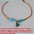 PULSEIRA NO BRUTO PRONTO PARA O BANHO -  PULSEIRA FEMININA COM MIÇANGAS E PINGENTE  CRISTAL + FECHO LAGOSTA - TAMANHO 18,9CM -  PESO 2,3GR - BRU3345 - Imagem 1