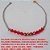 PULSEIRA NO BRUTO PRONTO PARA O BANHO -  PULSEIRA FEMININA COM MIÇANGAS DE CRISTAL  (VERMELHAS) E BOLINHA DE LATÃO -  LARG. DAS  MIÇ. 4MM - LARG. DA BOL. 5MM -  TAMANHO  18,5CM - PESO 1,5GR - BRU1697 - Imagem 2