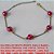 PULSEIRA NO BRUTO PRONTO PARA O BANHO -  PULSEIRA FEMININA COM CONTAS ''ROSAS'' E  BOLINHAS DE LATÃO + EXTENSOR - LARG. DAS  PÉR. 8MM - LARG. DA BOL. 4MM - TAMANHO 20,5CM  - PESO 2,9GR - BRU1902 - Imagem 1