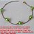 PULSEIRA NO BRUTO PRONTO PARA O BANHO -  PULSEIRA FEMININA COM CONTAS VERDES E  BOLINHAS DE LATÃO + EXTENSOR - LARG. DAS  PÉR. 8MM - LARG. DA BOL. 4MM - TAMANHO 19,0CM  - PESO 3,0GR - BRU2090 - Imagem 2
