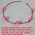 PULSEIRA NO BRUTO PRONTO PARA O BANHO -  PULSEIRA FEMININA COM CONTAS ROSAS E  BOLINHAS DE LATÃO + EXTENSOR - LARG. DAS  PÉR. 8MM - LARG. DA BOL. 4MM - TAMANHO  19,0CM - PESO 3,2GR - BRU0026 - Imagem 1