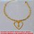 PULSEIRA NO BRUTO PRONTO PARA O BANHO -  PULSEIRA FEMININA COM PINGENTE DE CORAÇÃO  COM CRUZ + EXTENSOR E FECHO LAGOSTA -  TAMANHO 15,0CM - PESO 2,8GR - BRU2335 - Imagem 1