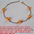 PULSEIRA NO BRUTO PRONTO PARA O BANHO -  PULSEIRA FEMININA COM CONTAS ''LARANJAS'' E  BOLINHAS DE LATÃO + EXTENSOR - LARG. DAS PÉR.  8MM - LARG. DA BOL. 4MM - TAMANHO 20,5CM -  PESO 3,0GR - BRU1794 - Imagem 1