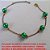 PULSEIRA NO BRUTO PRONTO PARA O BANHO -  PULSEIRA FEMININA COM CONTAS ''VERDES  ESCURA'' E BOLINHAS DE LATÃO + EXTENSOR -  LARG. DAS PÉR. 8MM - LARG. DA BOL. 4MM -  TAMANHO 19,6CM - PESO 3,0GR - BRU1927 - Imagem 3