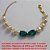 PULSEIRA NO BRUTO PRONTO PARA O BANHO -  PULSEIRA FEM. DE PÉROLAS E PEDRAS DE ZIRCONIA  (VERDE) COM BASE EM ALTA FUSÂO 10x14 + EXT. E FECHO  LAG. - LARG. DAS PÉR. 9MM - TAM. 14,0CM - PESO  7,9GR - BRU1102 - Imagem 3