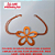 PULSEIRA NO BRUTO PRONTO PARA O BANHO  SIMPLES COM UMA FLOR GRANDE 4CM - PESO 4,6GR - COM 20CM - BRU3466 - Imagem 1