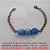 PULSEIRA NO BRUTO PRONTO PARA O BANHO CORRENTE CADEADO LONGO - FIO 1.0 - LAGOSTA BOLAS OLHO DE GATO - 6,5GR - 20CM - BRU3506 - Imagem 1