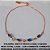 PULSEIRA  BRUTO PRONTO PARA O BANHO  PESO TOTAL 2,5GR) - COM CORRENTE CORRENTE  VENEZIANA AJUSTAVEL(REGULAVEL) COM BOLAS  COM CRISTAL AZUL - BRU3334 - Imagem 2