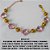 PULSEIRA NO BRUTO PRONTO PARA O BANHO COM CINCO PEDRA DE ZIRCONIA 10X10MM COM  BASE EM (''ALTA FUSÃO'') COM CONTAS DE 8MM TODA EM LATÃO - TAM.18CM+EXTENSOR (13.3GR) BRU5137 - Imagem 2