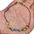 Pulseira No Bruto Pronto Para Banho Com Bolinhas Azuis Tamanho Aproximado: 21,0cm Peso: 2,3 gramas REF: BRU1884 - Imagem 1