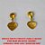 BRINCO BRUTO PRONTO PARA O BANHO  COM BASE DE GOTA 13X6MM - (4244)CORAÇÃO 10MM LISO ''AMOR DE MÃE'' (DIAMANTADA PESO 1.9GR - BRU1225 - Imagem 1