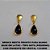 BRINCO BRUTO PRONTO PARA BANHO   BASE EM LATÃO - TIPO GOTA (PEQUENO) COM PINGENTE EM CRISTAL 12X8MM PESO TOTAL 1,4GR - BRU0314 - Imagem 2