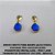 BRINCO BRUTO PARA BANHO (ALTA FUSÃO)  COM BASE TIPO GOTA EM LATÃO PINGENTE DE CRISTAL AZUL - PESO 1.8GR TAMANHO DO PINGENTE 10X14MM - BRU4783 - Imagem 2