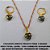 CONJUNTO BRUTO PRONTO PARA O BANHO  PESO TOTAL 3,9GR) - COM CORRENTE SINGAPURA  DE 45CM+EXTENSOR - PINGENTE DE CORAÇÃO  CRISTAL 10MM - BRU3524 - Imagem 1