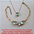 CONJUNTO NO BRUTO PRONTO PARA O BANH0  COM PULSEIRA E GARGANTILHA CORRENTE CADEADO (M-0188) 11,8GR - COM BASE EM ALTA FUSÃO - E ZIRCONIAS COLORIDA - BRU008A - Imagem 1