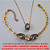 CONJUNTO NO BRUTO PRONTO PARA O BANH0  COM PULSEIRA CORRENTE CADEADO (M-0188)  (gargantilha com corrente veneziana 45cm)11,8GR  - COM BASE EM ALTA FUSÃO - E ZIRCONIAS COLORIDA BRU0659 - Imagem 1