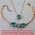 CONJUNTO NO BRUTO PRONTO PARA O BANH0  COM PULSEIRA CORRENTE CADEADO (M-0188)  (gargantilha com corrente veneziana 45cm)11,8GR  - COM BASE EM ALTA FUSÃO - E ZIRCONIAS COLORIDA BRU0656 - Imagem 2