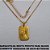 GARGANTILHA BRUTO PRONTO PARA BANHO  CORRENTE VENEZIANA DE 45CM+EXTENSOR  (2298)PINGENTE PLACA DIAMANTADA CRISTO 20MM PESO TOTAL 3,9GR - BRU1367 - Imagem 1