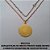 GARGANTILHA NO BRUTO PRONTO BARA BANHO CORRENTE SINGAPURA DE 45CM+EXTENSOR (483)MEDALHA 25MM PAI NOSSO C/ BORDA  PESO TOTAL 3.6GR - BRU2528 - Imagem 2