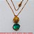GARGANTILHA NO BRUTO PRONTO PARA O BANHO -  GARGANTILHA COM CORRENTE VENEZIANA E PINGENTE COM BOLA DIAMANTADA DE 10MM E ZIRCONIA VERDE 1Ox10 - TAMANHO:45,0CM - PESO:3,8GR - BRU3794 - Imagem 3