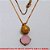 GARGANTILHA NO BRUTO PRONTO PARA O BANHO -  GARGANTILHA COM CORRENTE VENEZIANA E PINGENTE COM BOLA DIAMANTADA DE 10MM E PEDRA ROSA DE 1Ox10 - TAMANHO:45,0CM - PESO:3,9GR - BRU3789 - Imagem 3