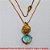 GARGANTILHA NO BRUTO PRONTO PARA O BANHO -  GARGANTILHA COM CORRENTE VENEZIANA E PINGENTE COM BOLA DIAMANTADA DE  10MM E FUSION AZUL 1Ox10 - TAMANHO:45,0CM - PESO:4,0GR - BRU3795 - Imagem 3