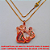 GARGANTILHA NO BRUTO PRONTO PARA O BANHO COM CORRENTE VENESIANA DE 45CM COM FECHO LAGOSTA - PINGENTE TODO CRAVEJADO EM MICRO ZIRCONIA - 3X2CM - PESO TORAL 7GR - BRU3840 - Imagem 2