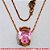 GARGANTILHA NO BRUTO PRONTO PARA O BANHO -  GARGANTILHA COM CORRENTE (L11) IMPORTADA+ EXTENSOR E FECHO LAGOSTA E COM PINGENTE DE  ZIRCONIA ROSA - TAMANHO:43,7CM - PINGENTE: 1,1CM - PESO:3,2GR - BRU2057 - Imagem 3