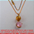 GARGANTILHA NO BRUTO PRONTO PARA O BANHO COM CORRENTE VENEZIANA DE 45CM FECHO LAGOSTA - BOLA DIAMANTADA DE 10MM - PINGENTE COM BASE ALTA FUSÃO - ZIRCONIA DE 10MM - 3,9GR -BRU035A - Imagem 2