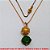 GARGANTILHA NO BRUTO PRONTO PARA O BANHO -  GARGANTILHA COM CORRENTE VENEZIANA E PINGENTE COM BOLA DIAMANTADA DE  10MM E FUSION VERDE ESCURO 1Ox10 - TAMANHO:45,0CM - PESO:4,0GR -  BRU3797 - Imagem 2